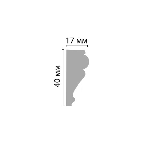 Молдинг гладкий DECOMASTER D161SДМ (40*17*2000мм)