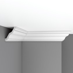 Плинтус потолочный гладкий DECOMASTER 96625F гибкий (95*80*2400мм)