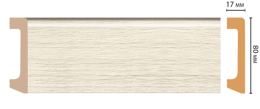 D235-1070/20 Плинтус ДМ(80*17*2400 мм)