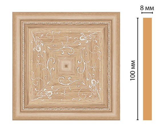 Вставка цветная DECOMASTER 186-2-11 (100*100*8мм)